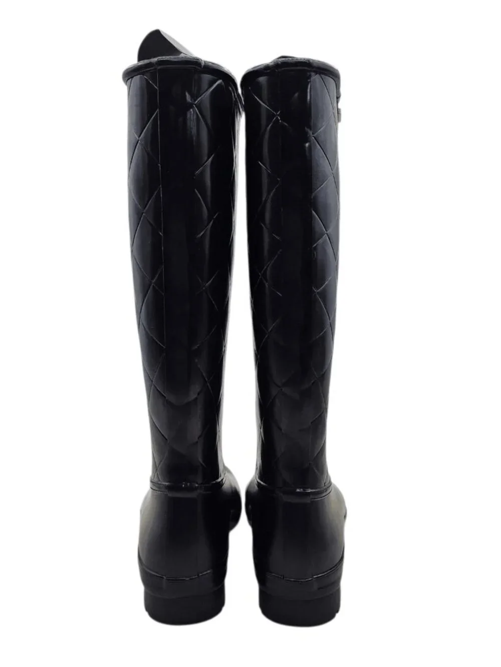 Sperry Women’s Drizzle Flat Heel Knee High Rain Boots Black Waterproof Rubber 7